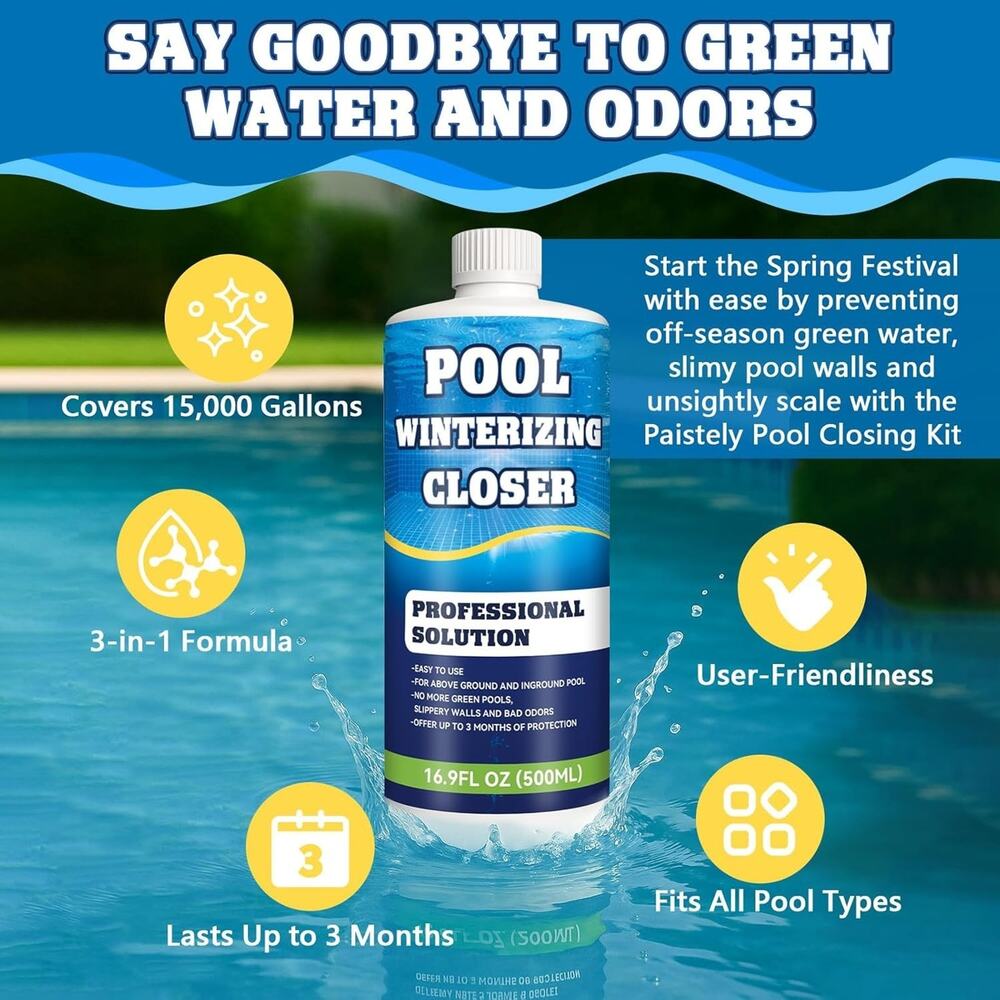 Pool Winterizing Kit, Pool Closing Kit for above Ground and Inground Pools, 3 in - Picture 2 of 5